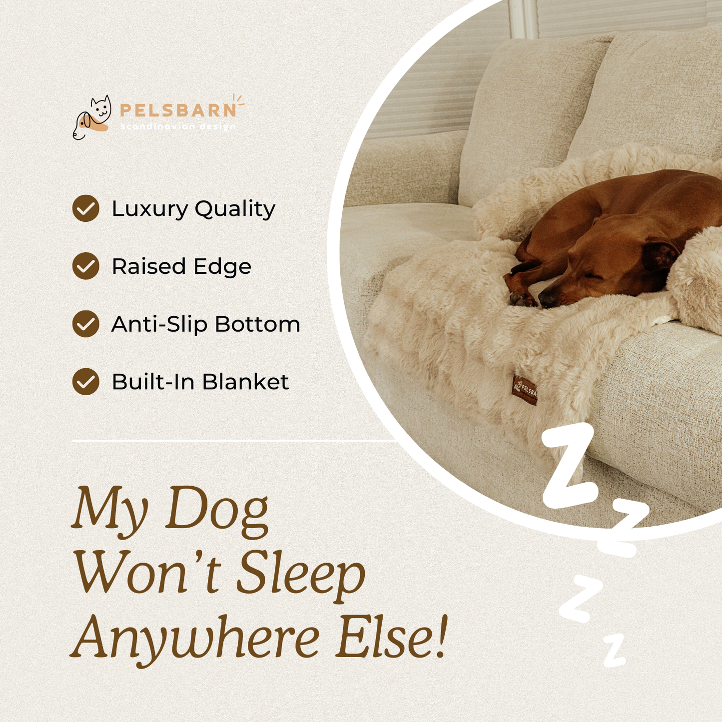 Pelsbarn Luxurious Sofa Bed ( 1+1 ) Golden Age