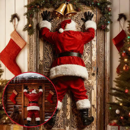 PèrePorté® - Autocollant 3D de Porte du Père Noël
