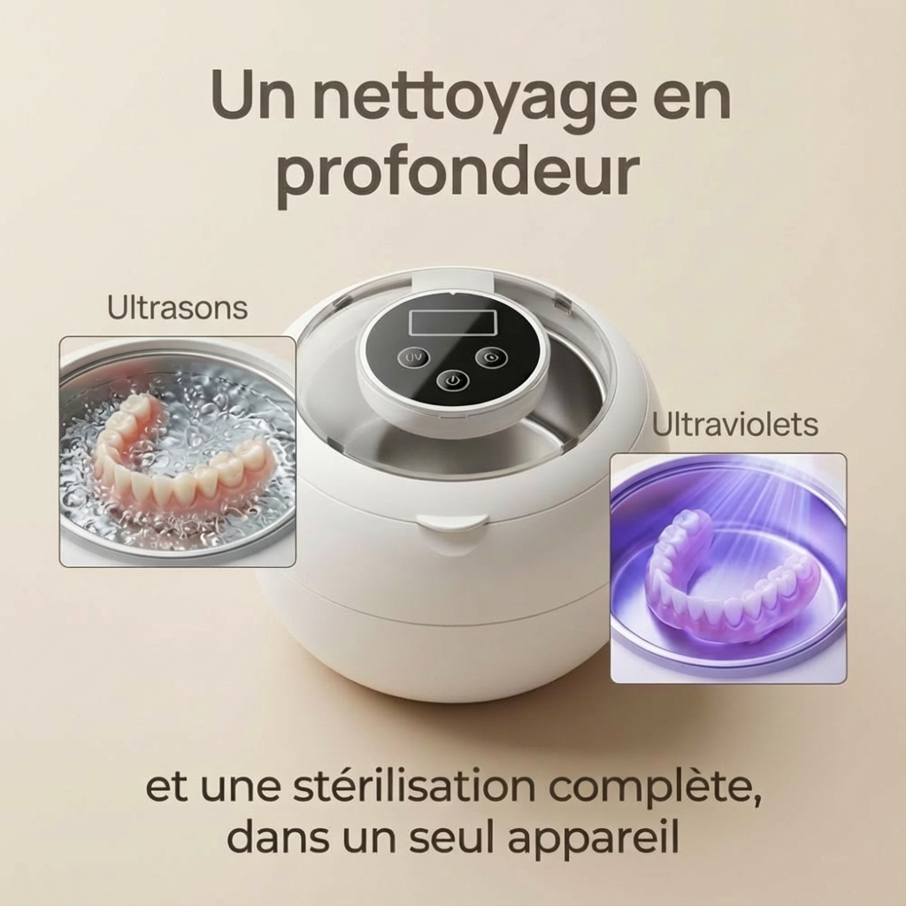Purident® – Nettoyeur Ultrasons & Stérilisateur UV